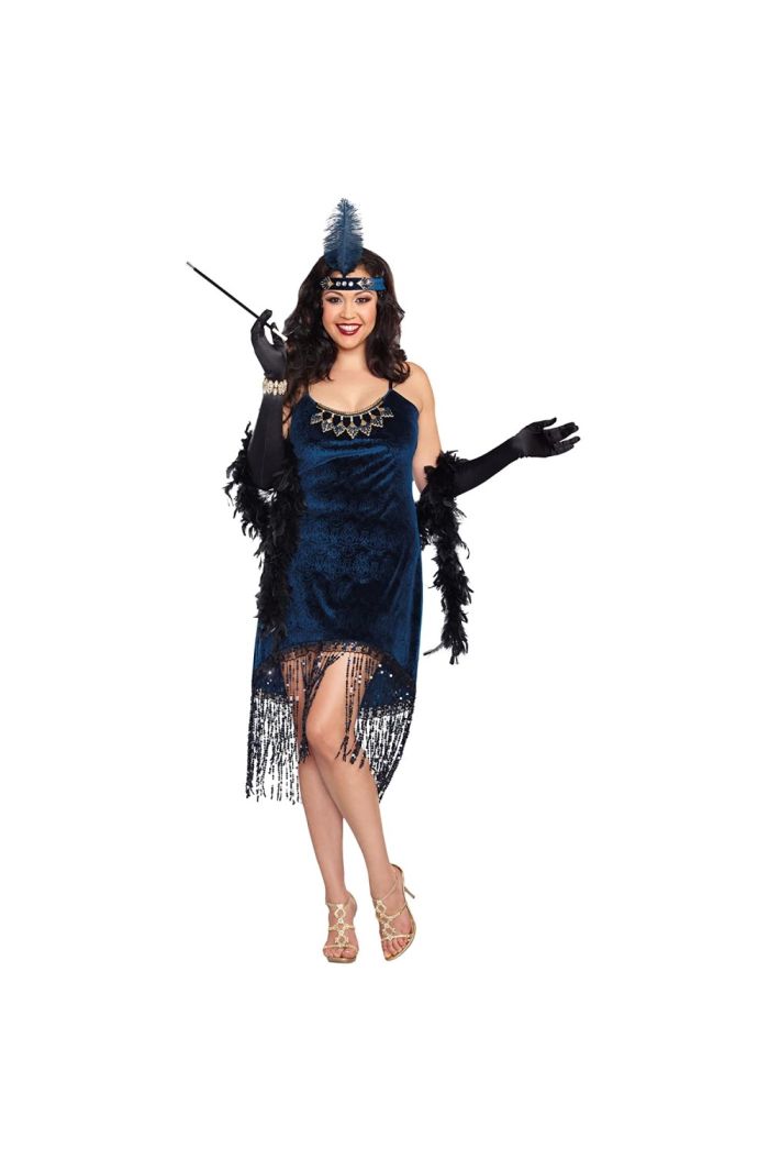 ADULT PLUS SIZE DOWNTOWN DOLL FLAPPER